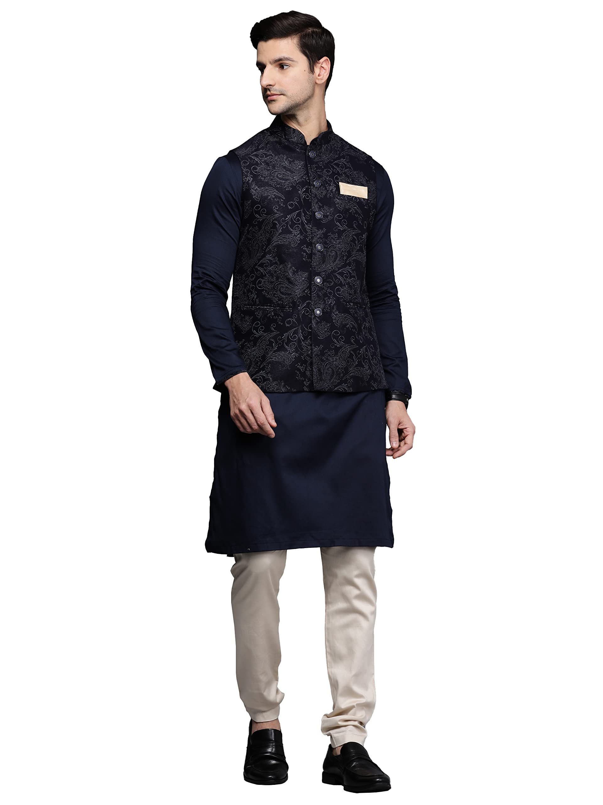 Men Kurta Jacket and Churidar Set-image-49