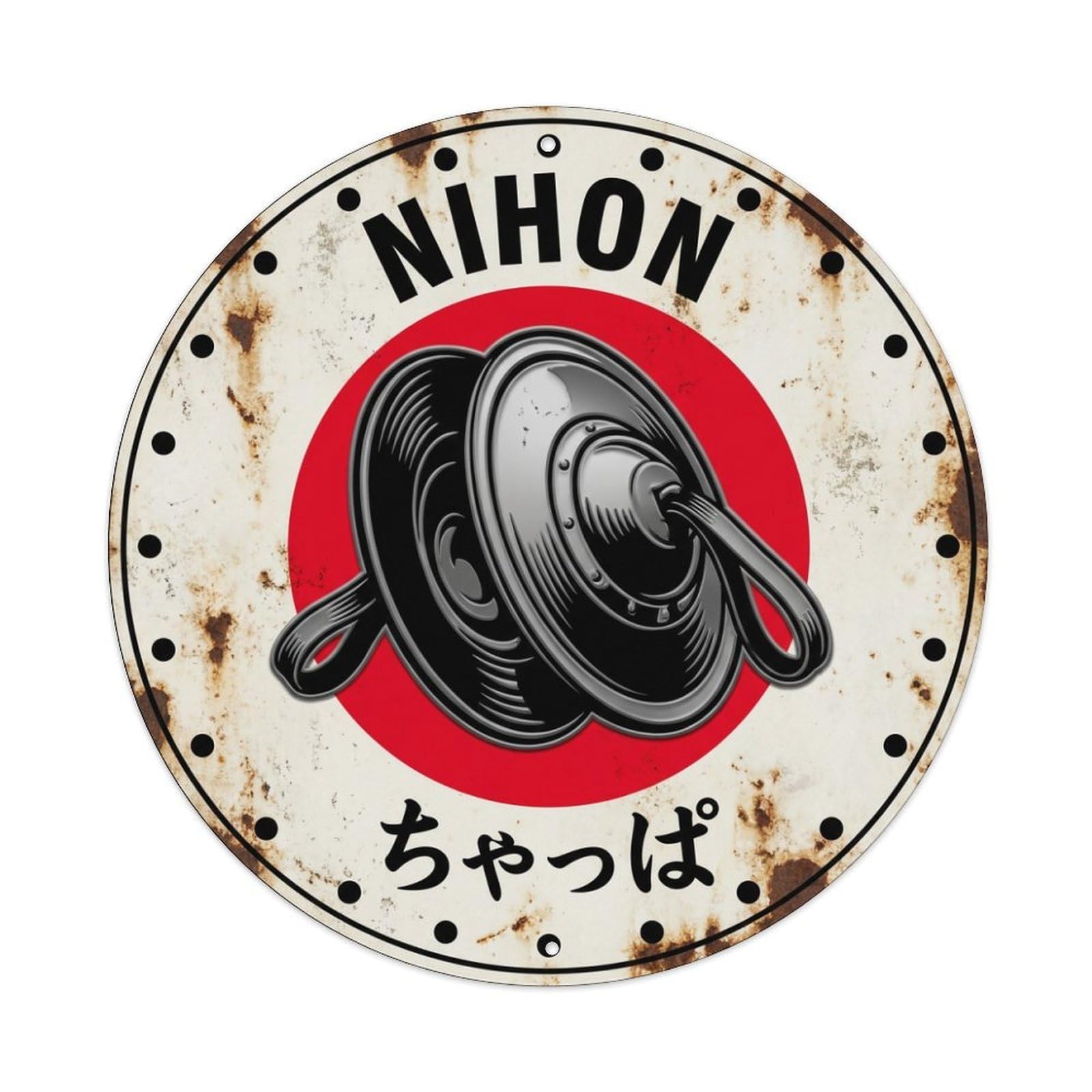 Fqnyr Style Metal Tin Sign Chappa Cymbals Nihon Hand Cymbals Historic