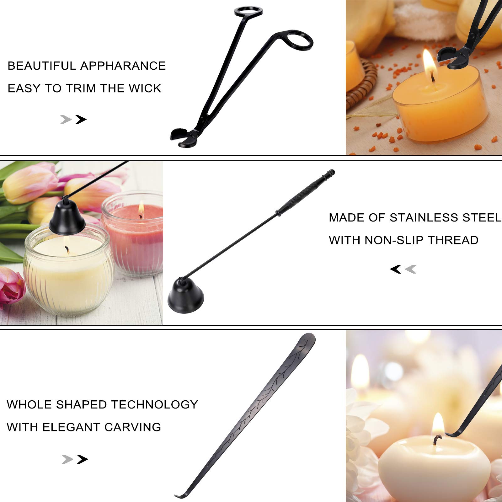 Spegnicandele In Acciaio Inox - Accessorio Per Spegnere Stoppini Senza Fumo, Per Casa - Foto 7