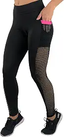 Calça Legging Com Bolso Fristyle Academia Suplex Microfibra Feminina