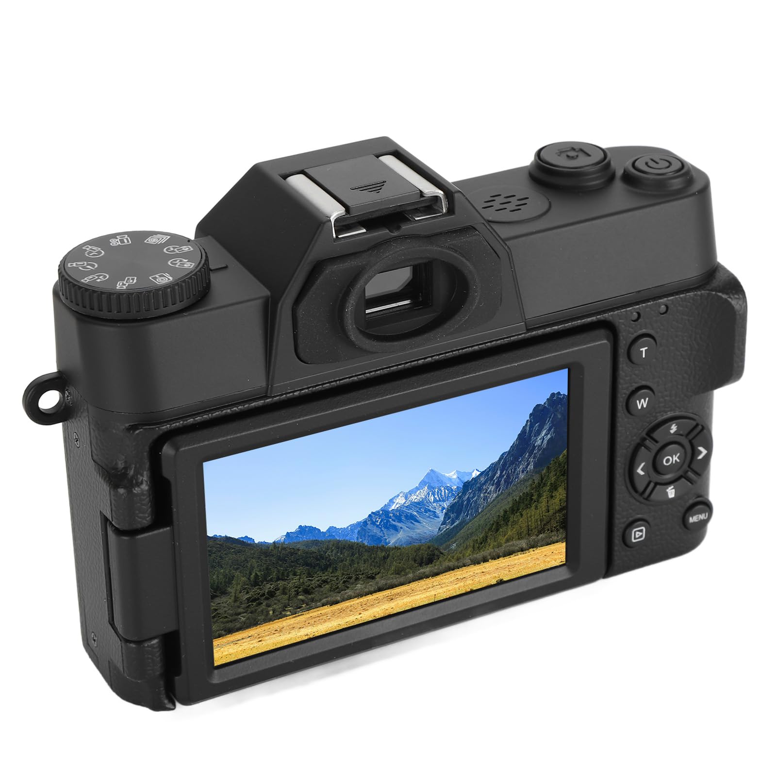 Cyfrowy Aparat 4K do Robienia zdjęć i Filmów, 48 MP Aparat do Vlogowania z automatyczną regulacją Ostrości, Wi-Fi i 16-krotnym Zoomem Cyfrowym, 3-calowy Przenośny Aparat Podróżny