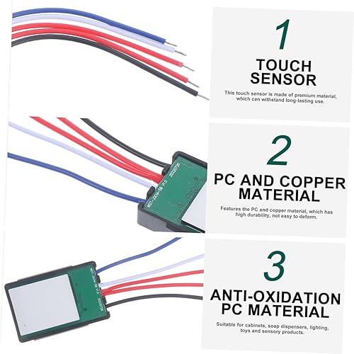 Miniatura 3 de Uonlytech 5 unids Espejo Control Táctil para Escritorio Luz Led Espejo Lámpara Espejos para Dormitorio Con Luces Led Táctil Lámpara Sensor de Cobre
