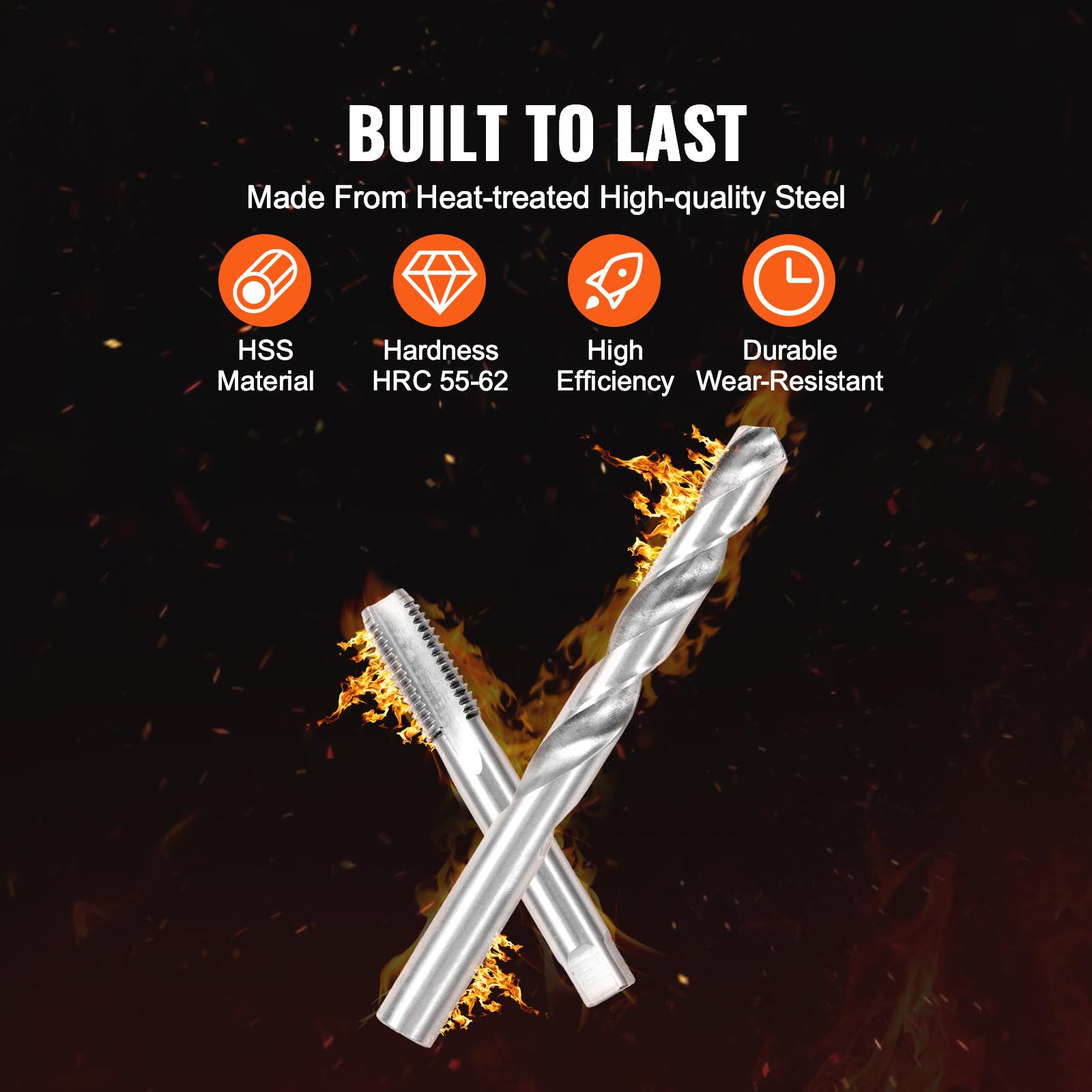 Happybuy Helicoil Thread Repair Kit, 166-Piece Metric HSS Drill Helicoil Repair Kit, M5 M6 M8 M10 M12 Heli Coil Rethreading Tool Kit with HSS Drill Bits Thread Inserts Taps Breakoff Installation Tools