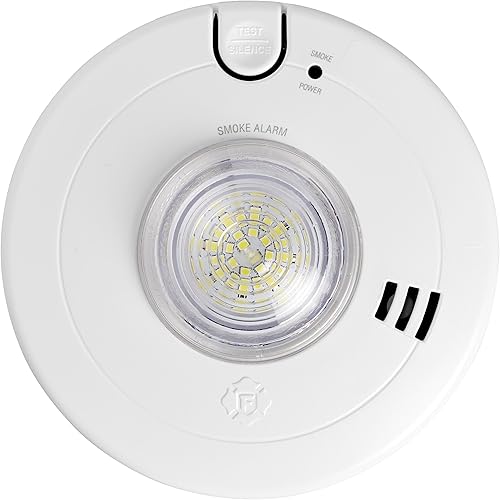 First Alert BRK 7020BSL - Detector de humo para discapacidades auditivas con luz LED estroboscópica, color blanco