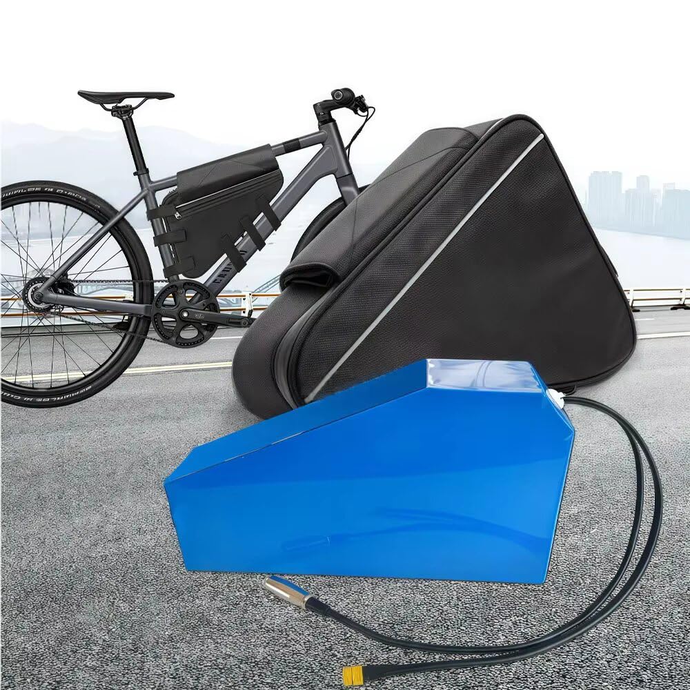 Batterie Triangulaire 52 V 45 Ah avec BMS pour vélo électrique | pour kit de roue avant/arrière de vélo électrique de 2 000 W, 1 500 W, 1 000 W et 750 W