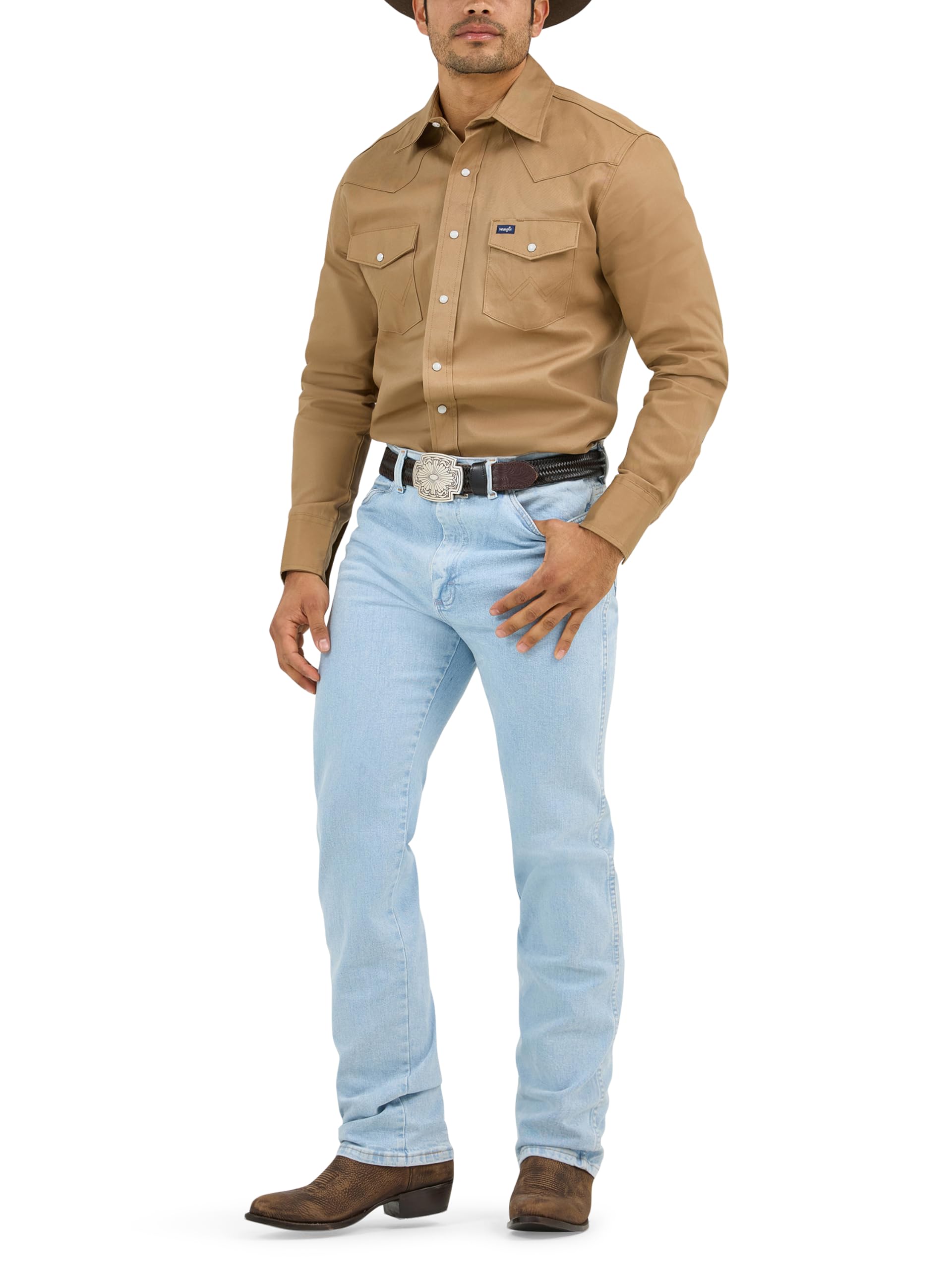Wrangler Jeans da Uomo Classic Fit, Candeggina., W42 / L30