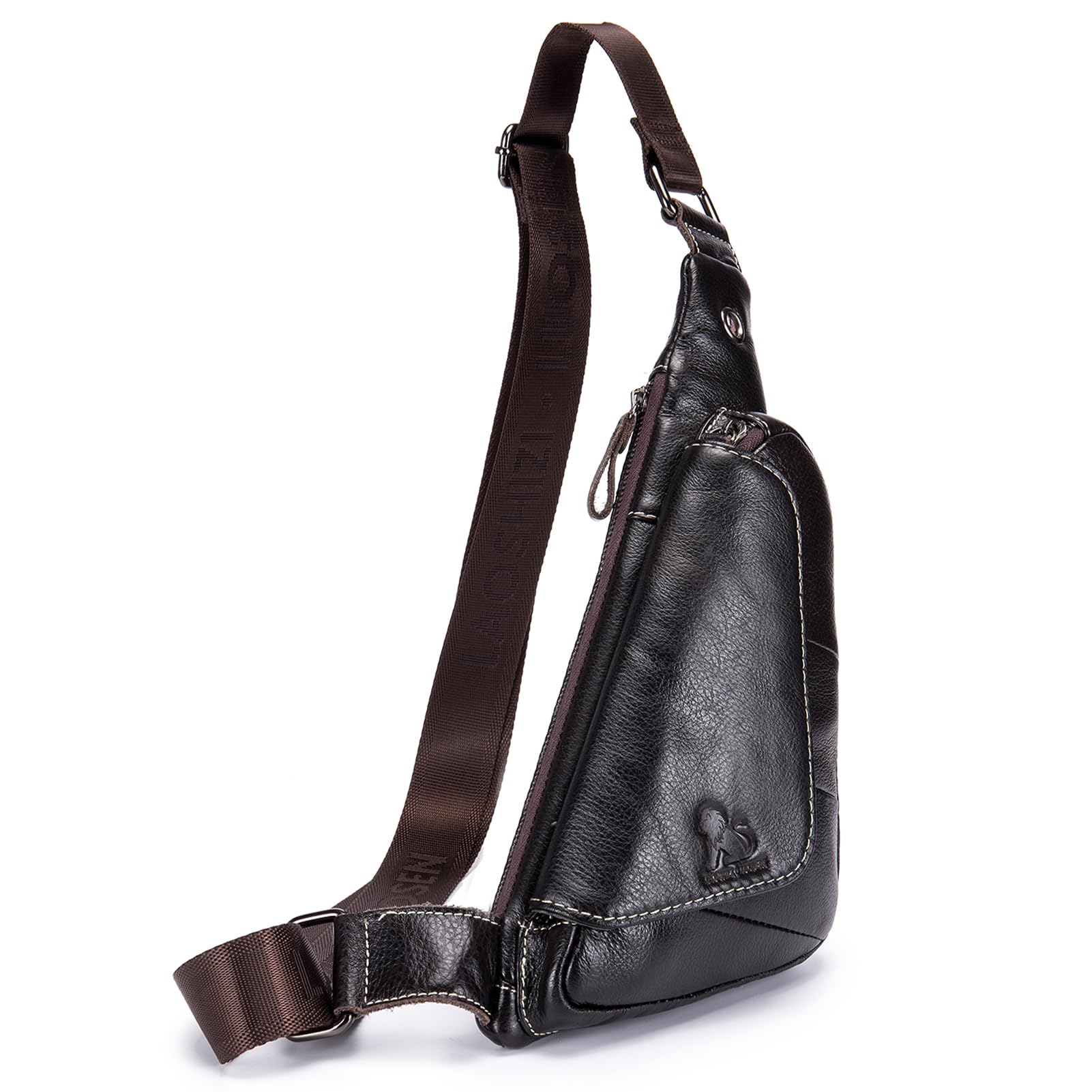 pundarika Torba na ramię męska skórzana torba na ramię biznesowa skórzana torba na klatkę piersiową torba crossbody wypoczynek sportowa torebka mała moda retro