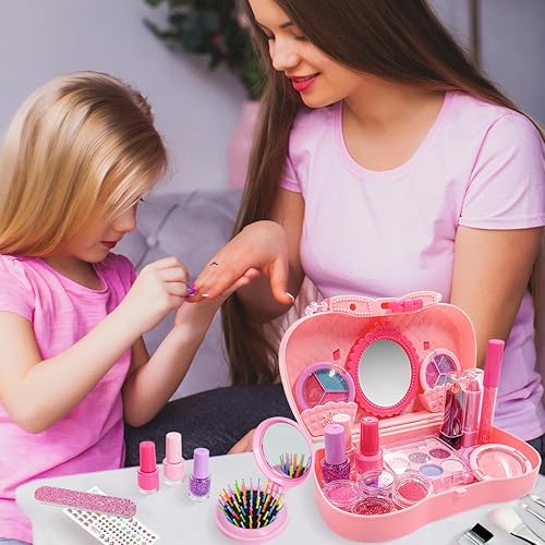 Miniatura 9 de Kids Makeup Set Toys Gift, Washable Make Up Kits and Nail Polish Set Hair Dye Stick for Girls , Perfect Kids Christmas Birthday Gifts for Girl Ages