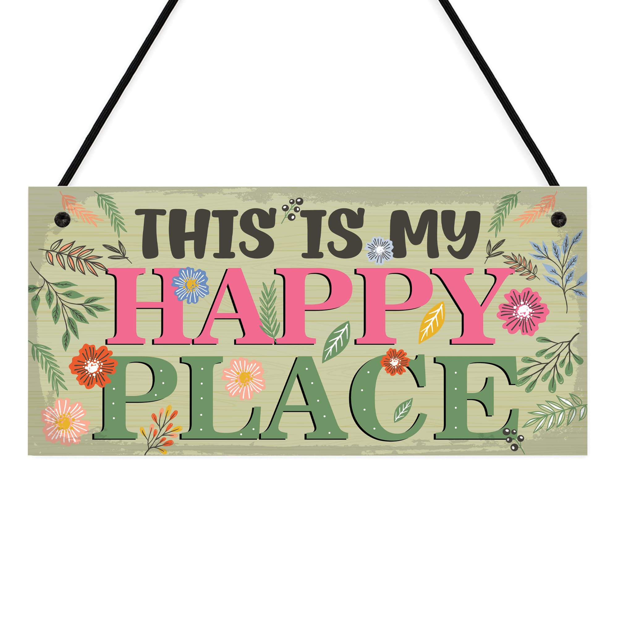Red Ocean Garden Sign Plaques for Outside Welcome Sign Gifts Yard Signs This Is My Happy Place Hanging Wall Plaque Garden Decor Garden Accessories