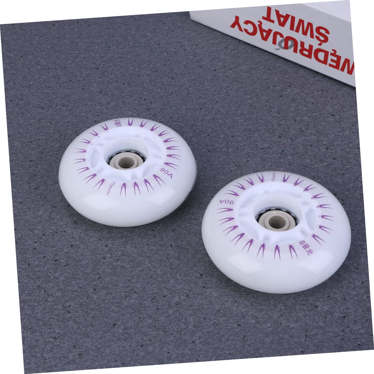 HANABASS Roller Skating Accessories 2 Pack 76mm Pu Wheels Flash Roller Skating Shoes Accessory Easy Changeable Color Wheel for Outdoors