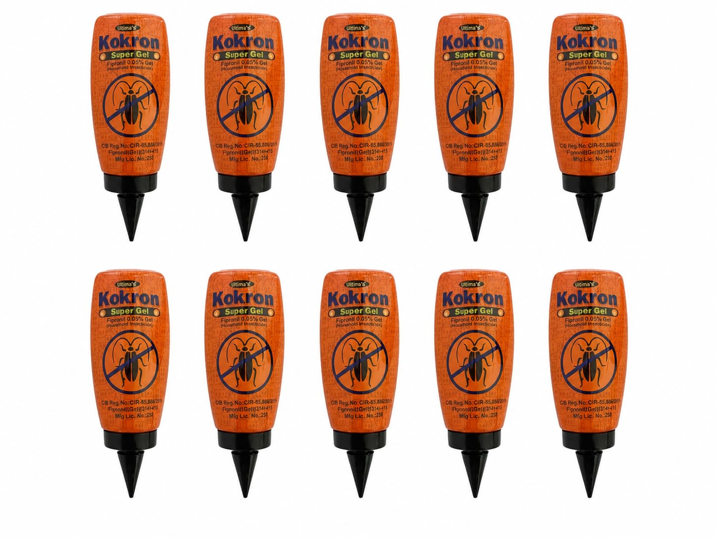 Super Gel Fipronil 0.85% Cockroach Control Gel, Orange Tubes, Professional Pest Control Solution, (Pack of 10)-image-20