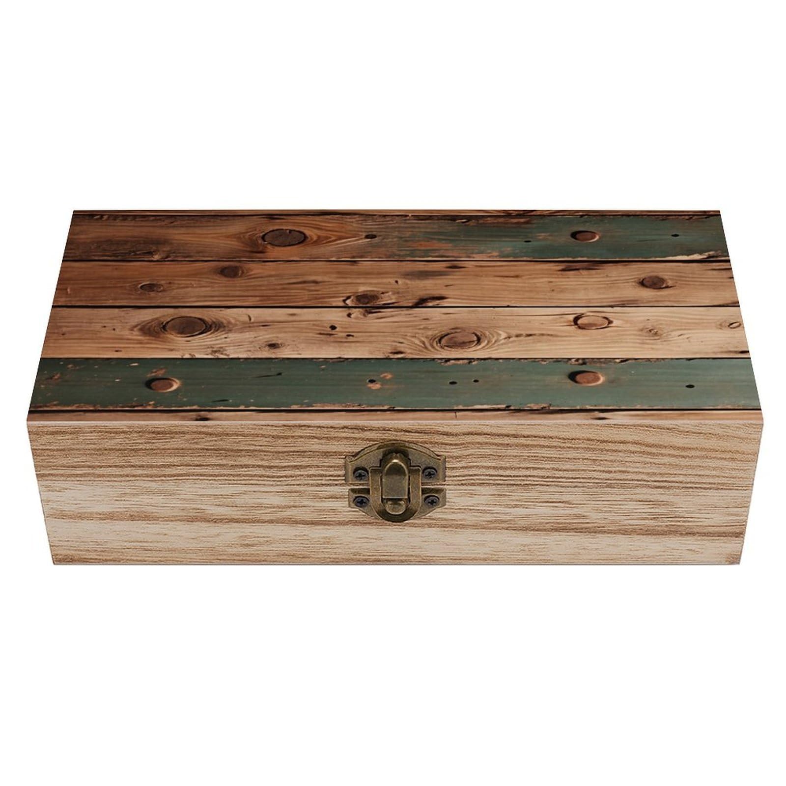 HLBSDM Wooden Vintage Wooden Keepsake Box with Hinged Lid And Locking Clasp, Decorative Storage Box for Jewelry, Trinkets And Small Accessories, Organizer for Home Or Wedding
