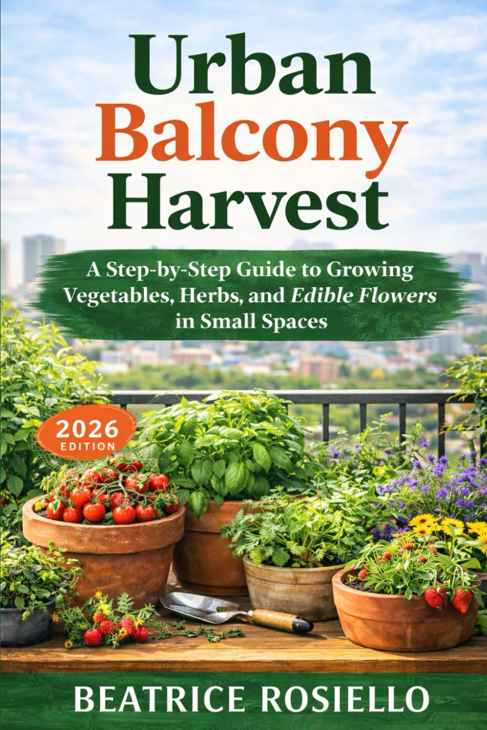 Urban Balcony Harvest: A Step-by-Step Guide to Growing Vegetables, Herbs, and Edible Flowers in Small Spaces