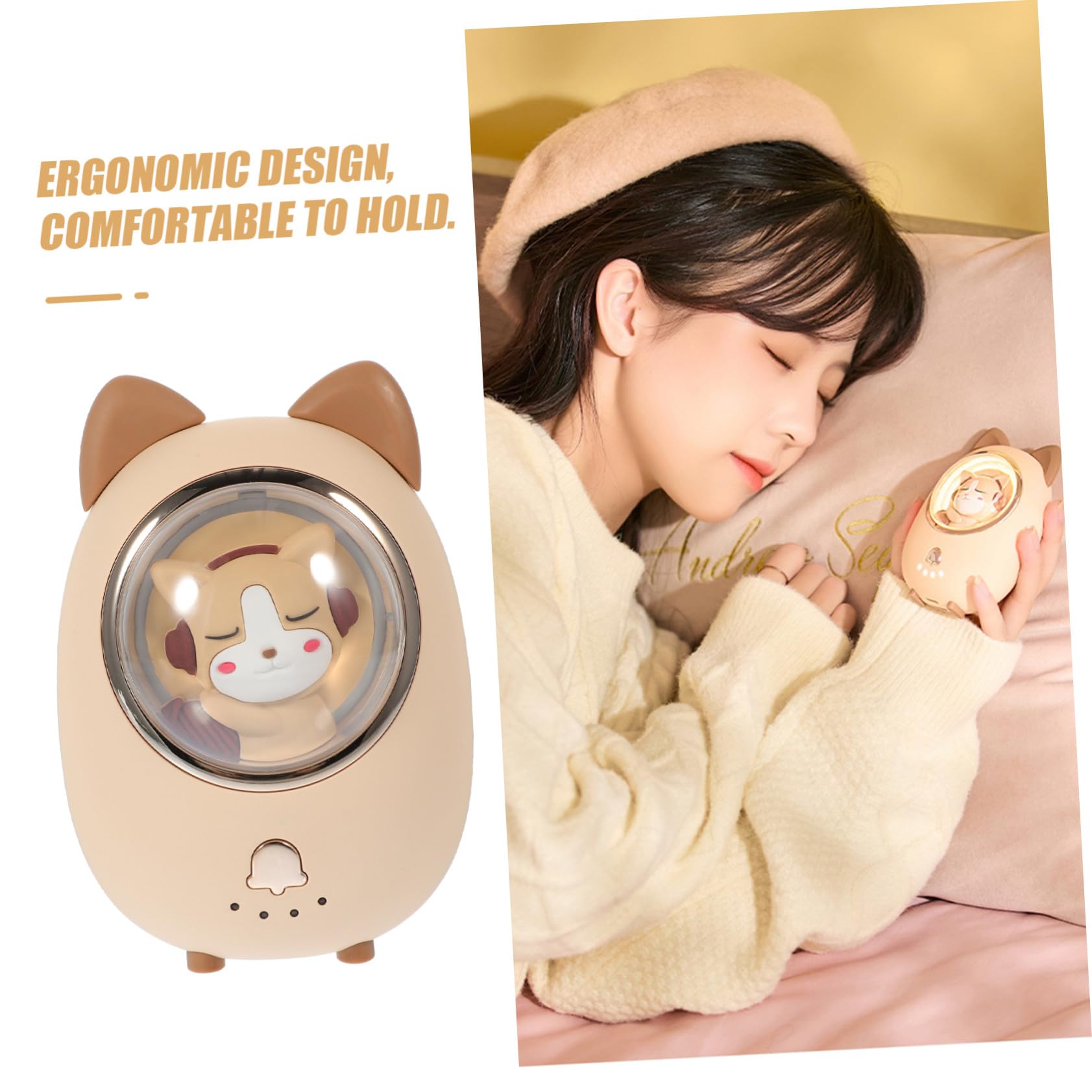 Toyvian Calentador de Manos Portátil USB Recargable Diseño de Dibujos Animados Mini Calentador de Manos Reutilizable y Banco de Energía Color Amarillo Adecuado para Uso Diario y