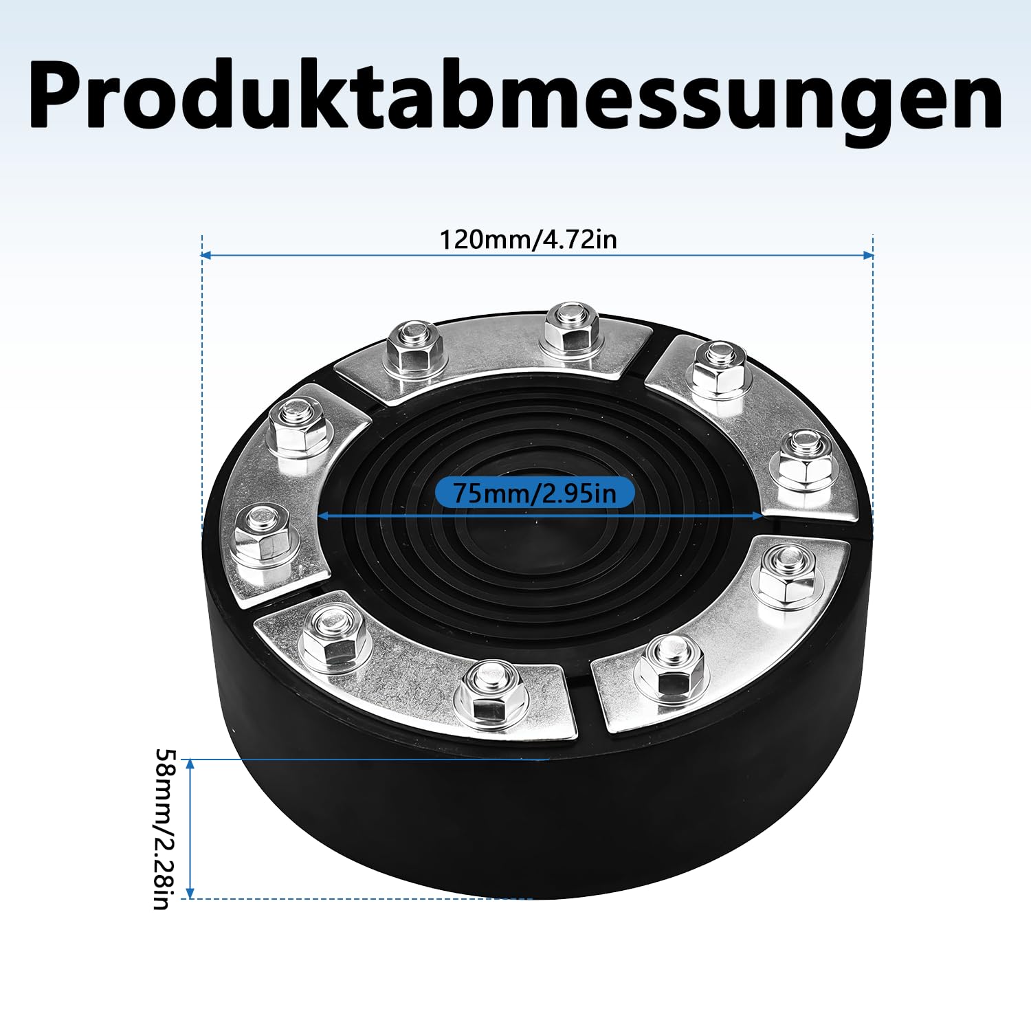 Mauerdurchführung Ringraumdichtung für Kabel und Rohr, Passend für Leitungsrohr 120-130mm & Kabel bis 0-75mm, Gummi Dichtung mit Verzinkter Stahlplatte, Für Stromkabel, Einfache Abdichtung