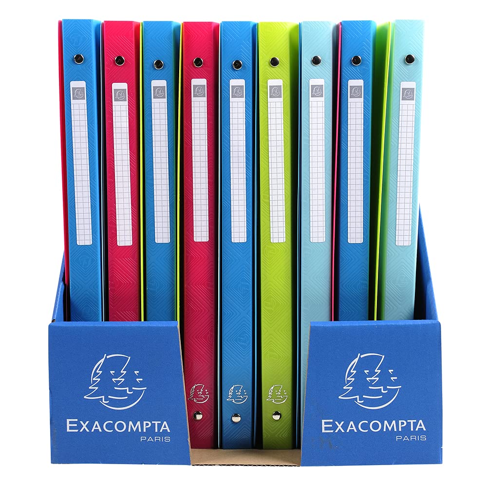 Exacompta 51620E Segregator 1928 PP - 4 ringowy 15mm - grzbiet 20mm - A4 - 1 sztuka kolor losowy