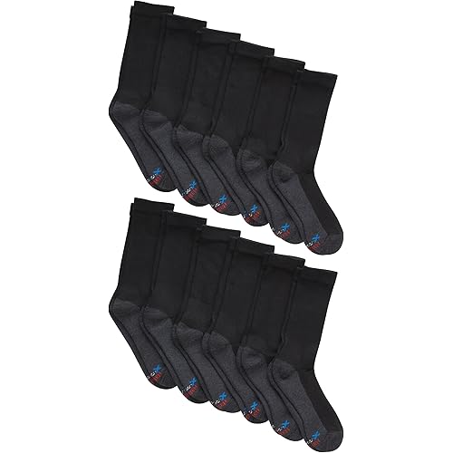 12-Pack Hanes Freshiq X-Temp Active Cool Crew Socks