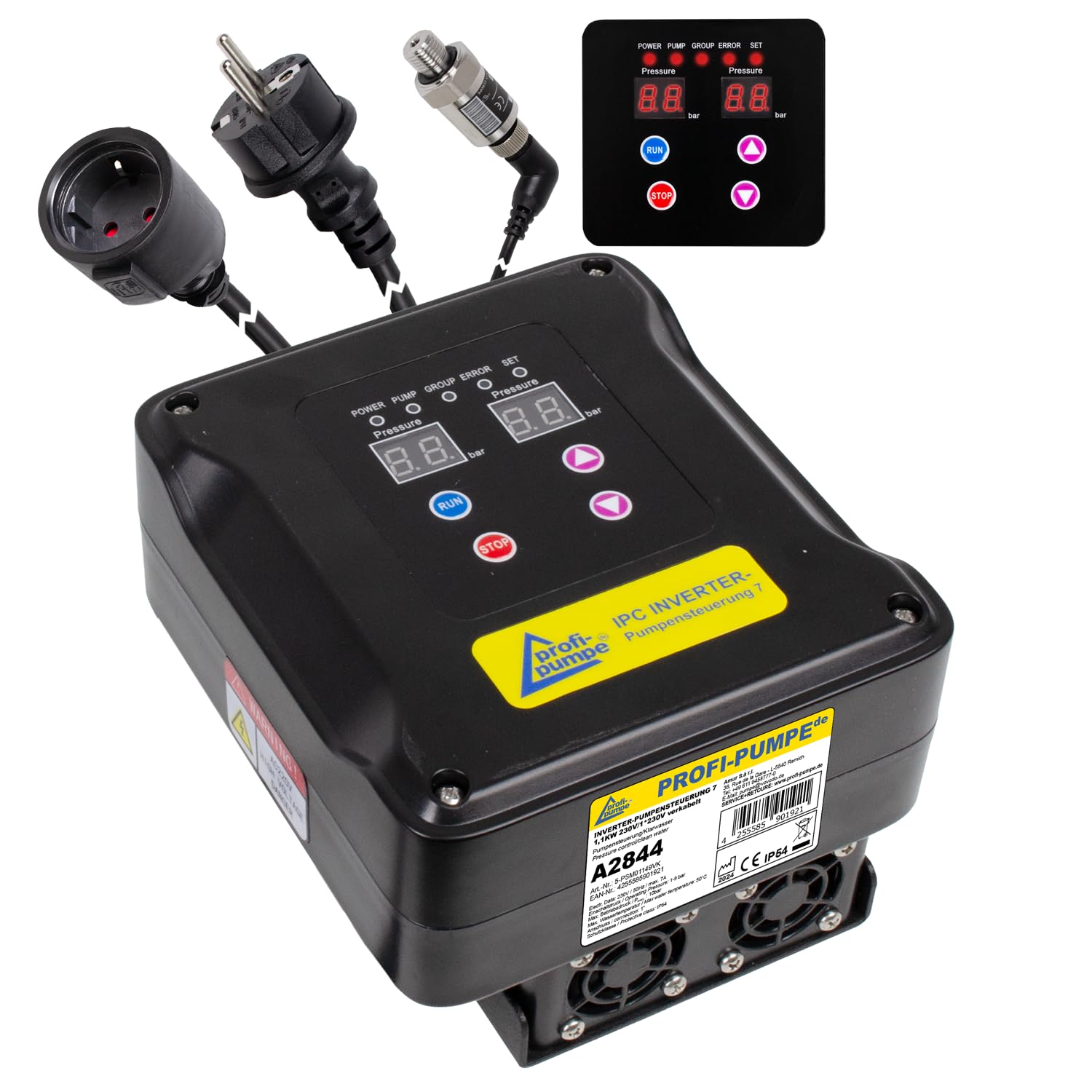 CONTROLADOR DE BOMBA INVERTER PRESSOSTATO Cableado Presostato Controlador automático Monitor de flujo para bomba de pozo de bomba de agua doméstica