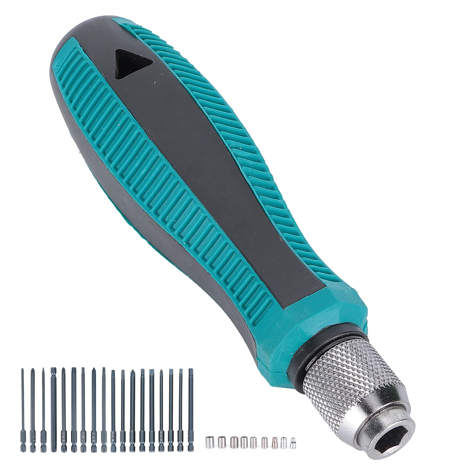 Juego Destornilladores Trinquete, 23 Puntas Destornillador Doble Extremo, Herramienta Reparación Apriete Manual Métrico con Caja Almacenamiento para Hogar, Automóvil