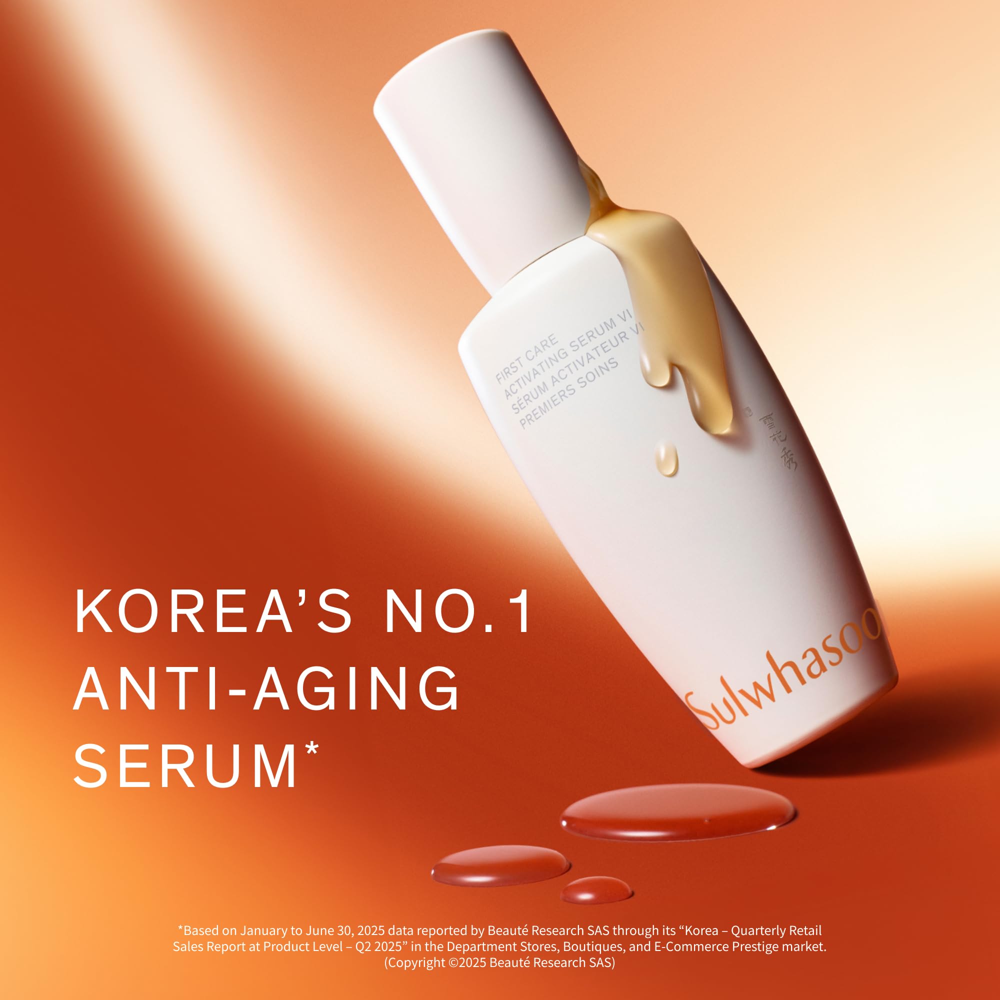 Sulwhasoo First Care Activating Serum – Targets Visible Fine Lines, Dryness & Dullness | Preventative Anti-Aging Serum with 500-Hour Aged Ginseng, Korean Herb Extract & Vitamin C | Korean Skincare