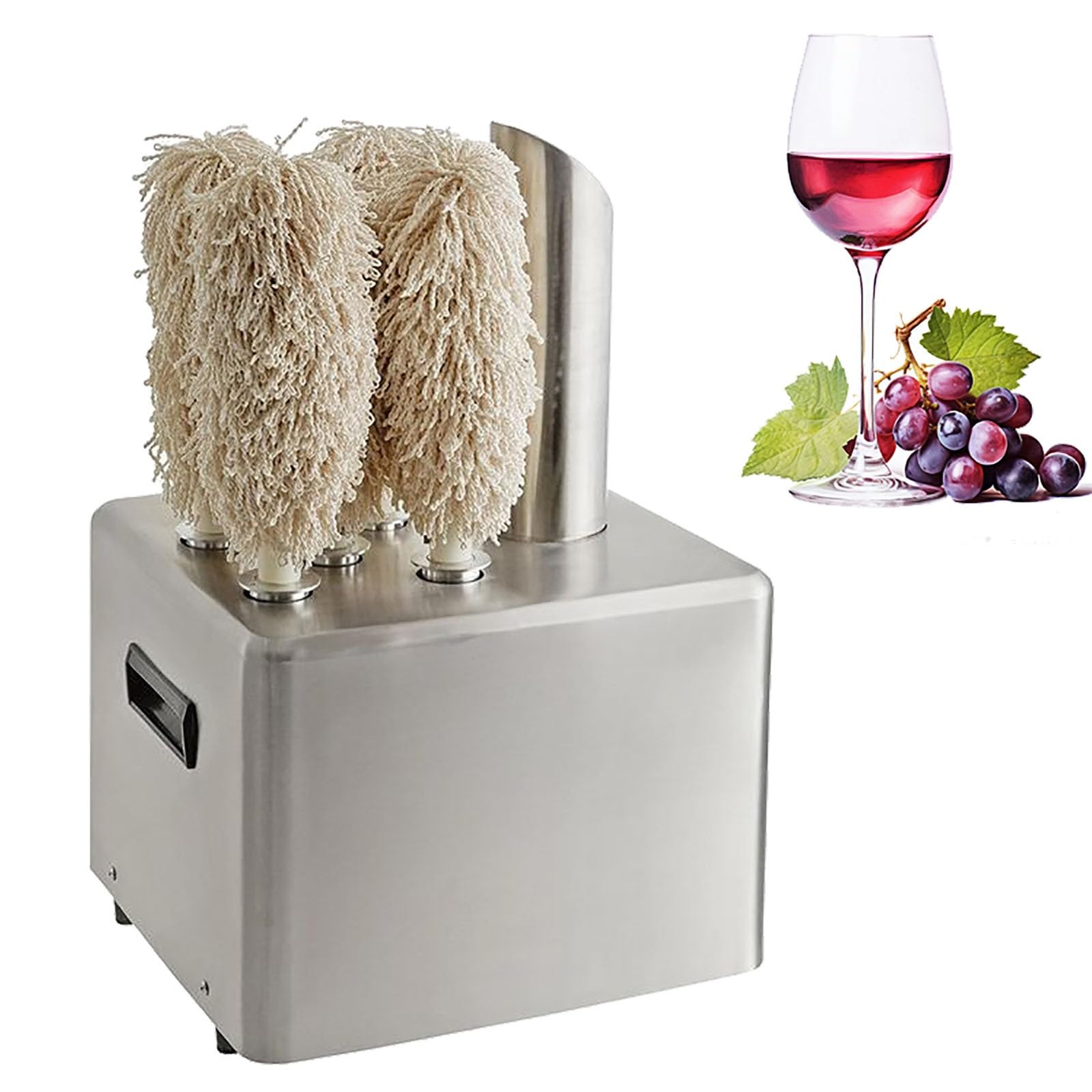 Pulidor eléctrico de copas de vino, lavadora de vidrio comercial con función de secado a alta temperatura