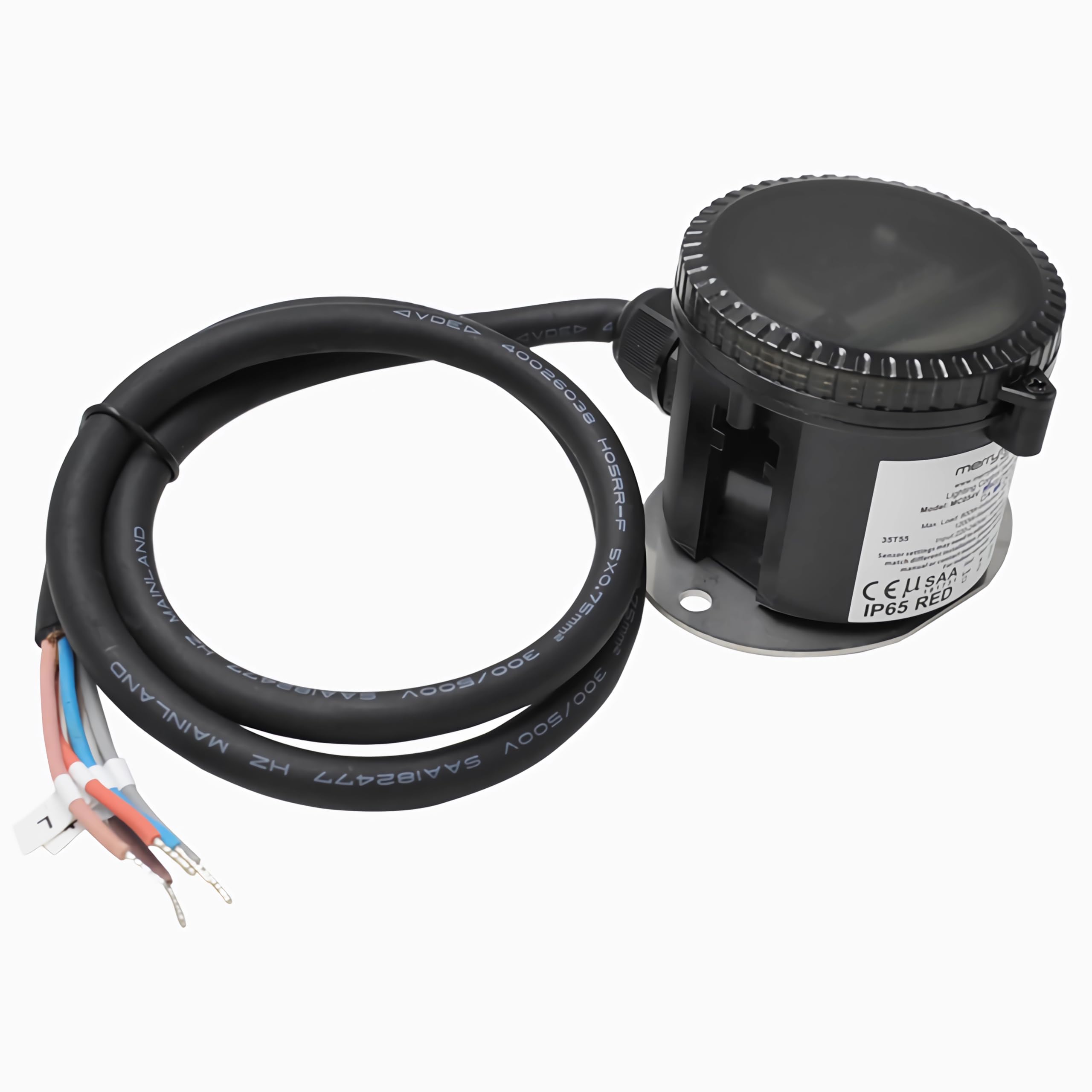 MC054VRC2B Merrytek Mikrowellen Bewegungssensor 5.8GHz Dimmbar IP65 Bewegungsmelder 120-277V Deckenmontage LED-Schalter 1-10V Industrie Lagerhallen Fernbedienbar