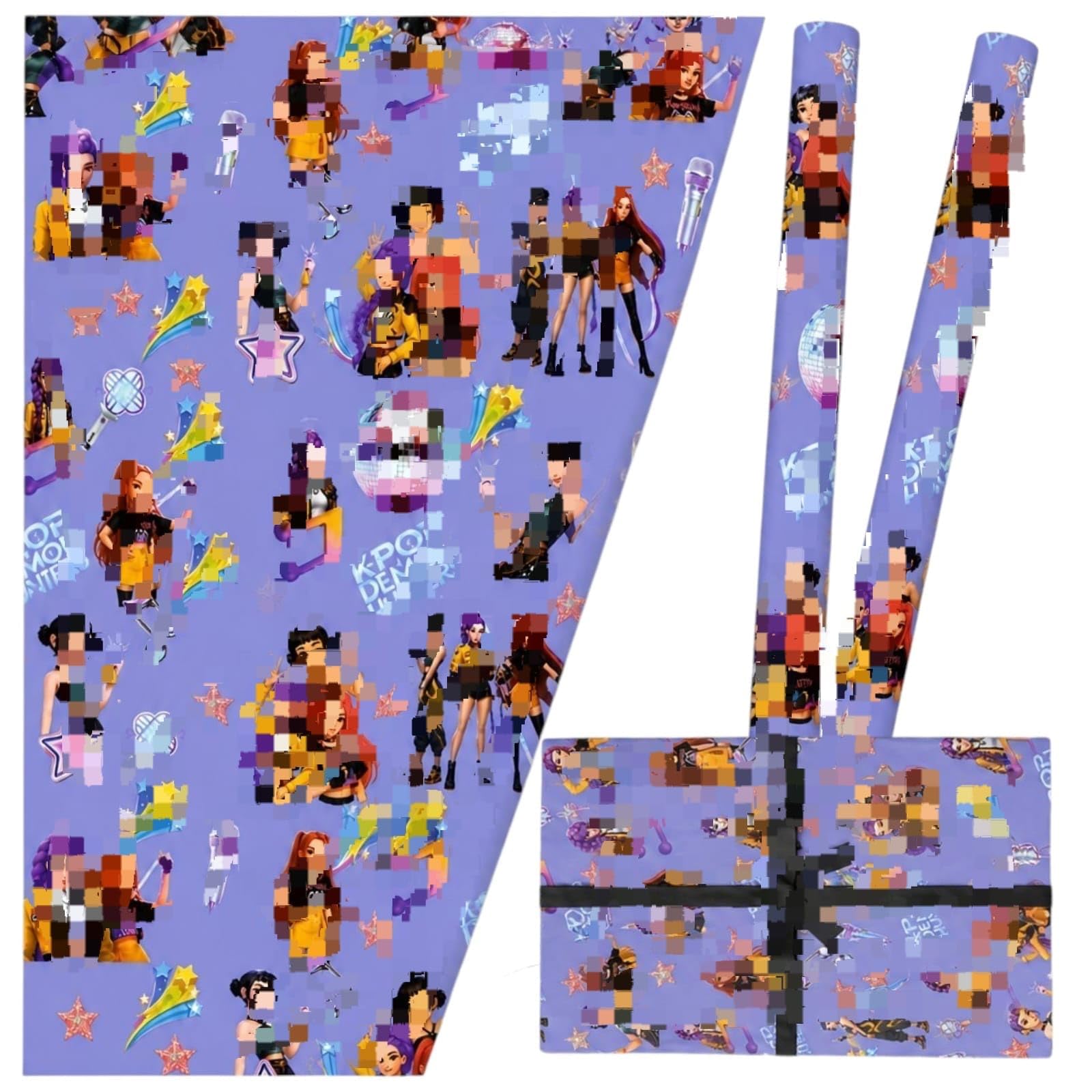 AMYCAUR Cute Kpop Printed Gift Wrapping Paper Sheets (Pack of 5, 69 x 51 cm) | Stylish Decorative Gift Packing Paper for Birthday Gifts, Return Favors, Party & Festival Wrapping | Kawaii Theme for Girls ( 5 pcs )-picture-11