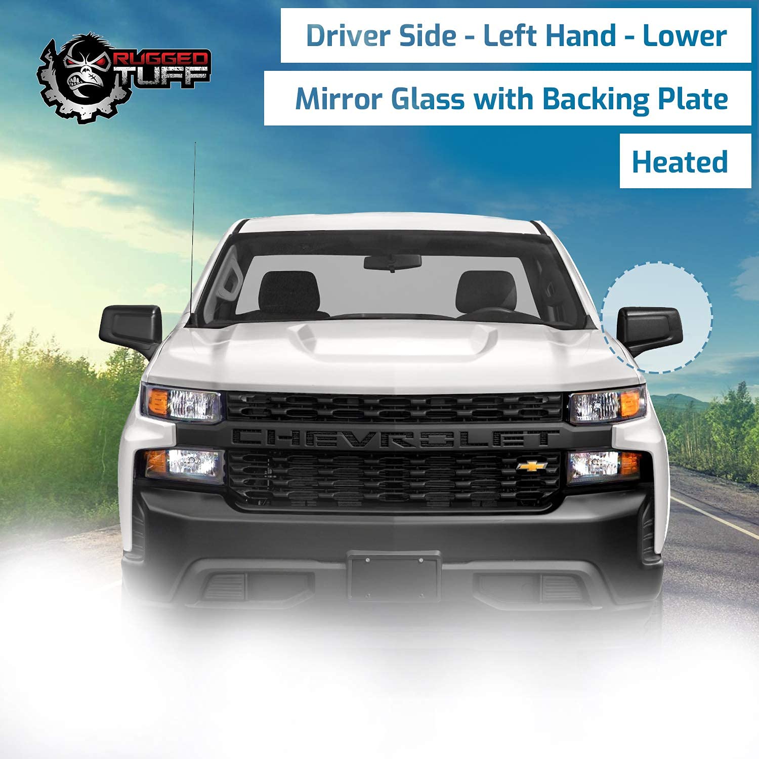 Switchback Towing Mirror For Silverado Sierra - Compatible With 2007-2013 Chevy Silverado GMC Sierra Tow Mirror With Power Adjusted Heated Glass Running Light Turn Signal Light Backup Lamp Black In - Foto 4