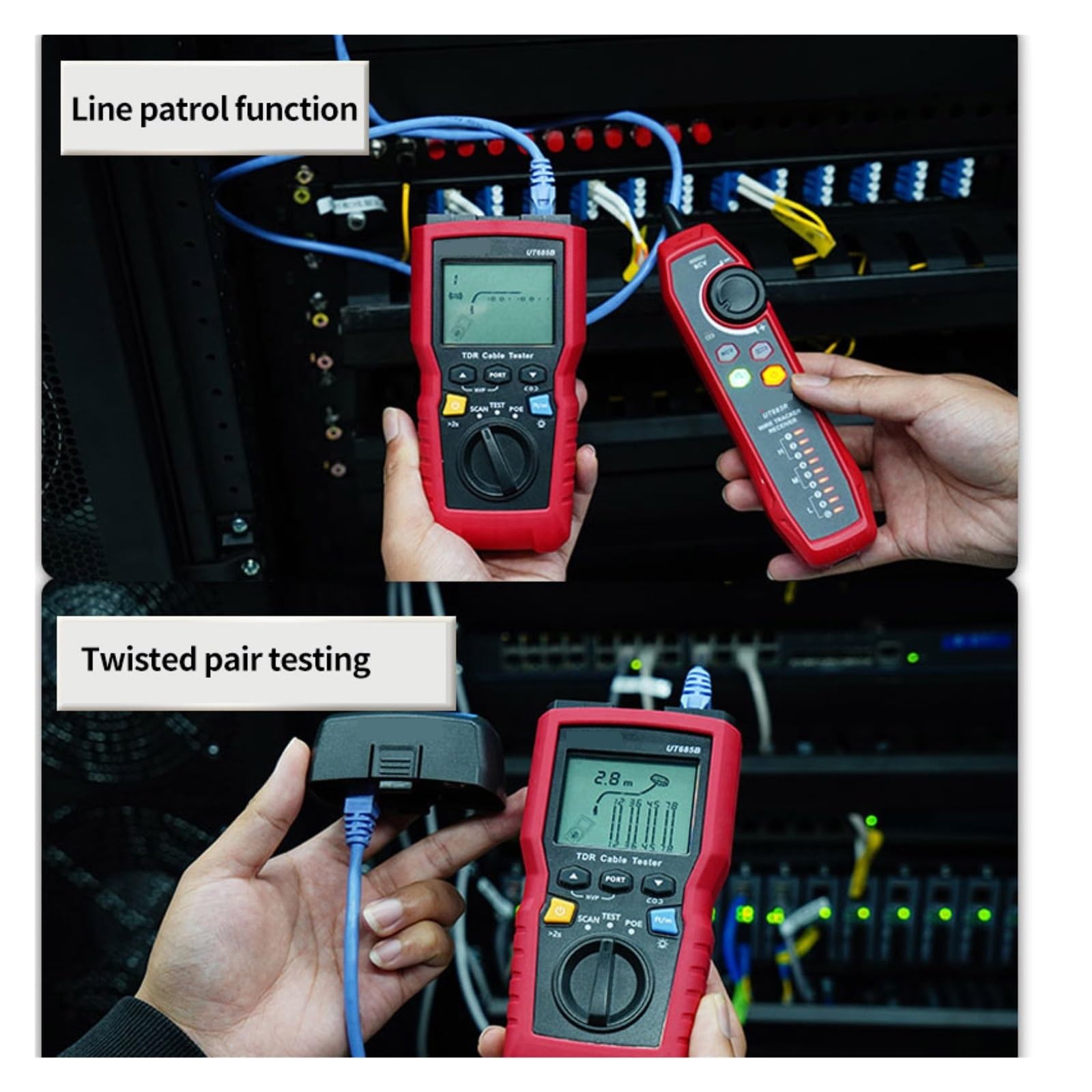 Netzwerkkabel Tester Kabel TrackerTester Detektor Verdrahtung LCD Display Netzwerk Werkzeug Präzise Effektive Identifizierung