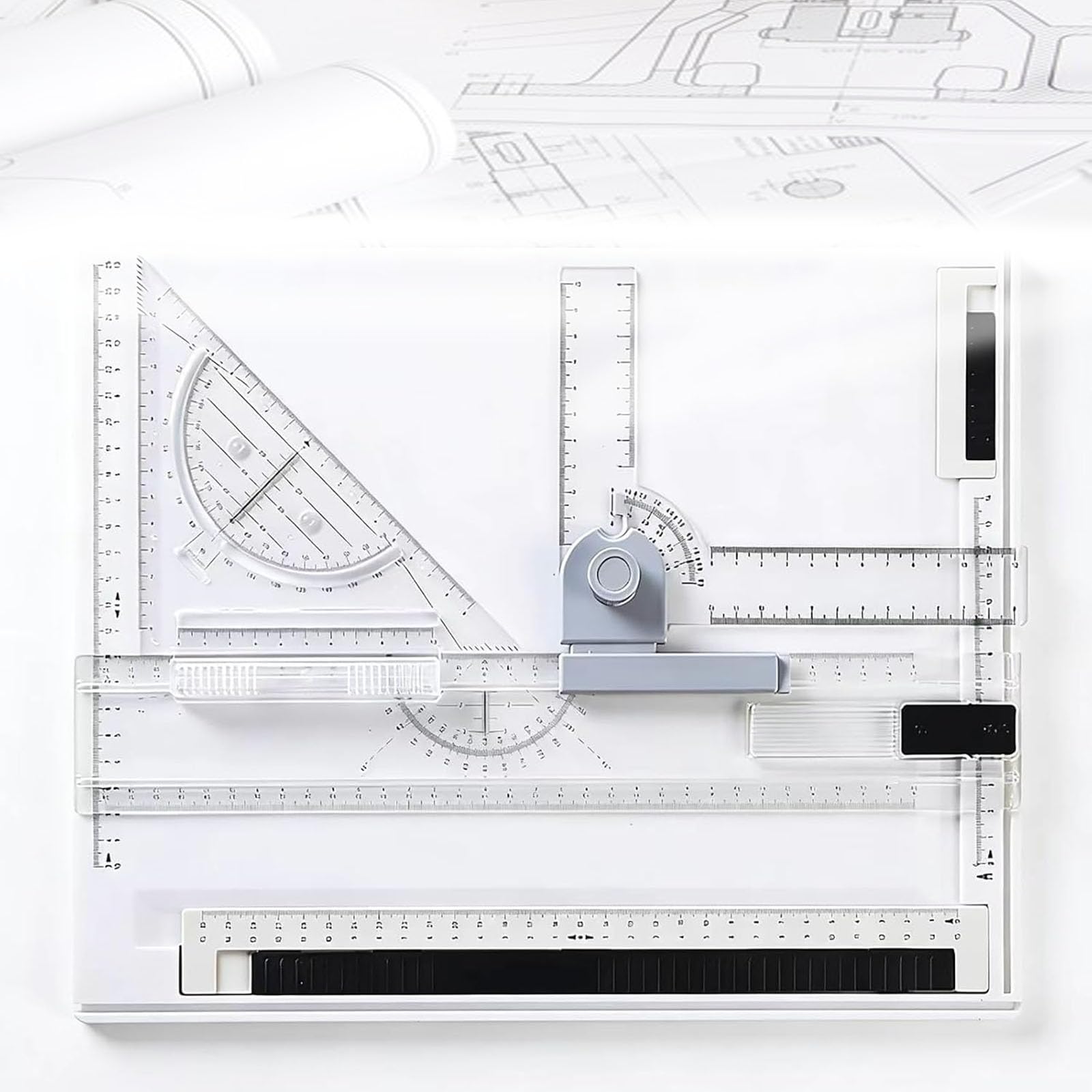 A4 Zeichentisch, Tragbares Architekturzeichengerät Mit Transparentem T-lineal, Parallelbewegung, Winkelverstellung, Komplettem Zubehör, Für Studenten, Ingenieure Und Architekten