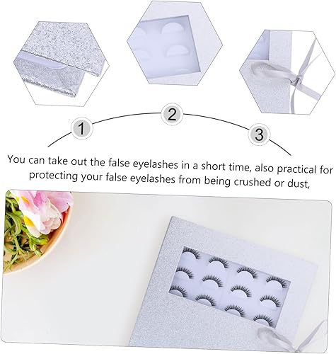 Miniatura 8 de FRCOLOR Caja de embalaje de pestañas postizas, rizador de pestañas falsas Colocador De Pestañas Postizas Caja de almacenamiento de pestañas postizas