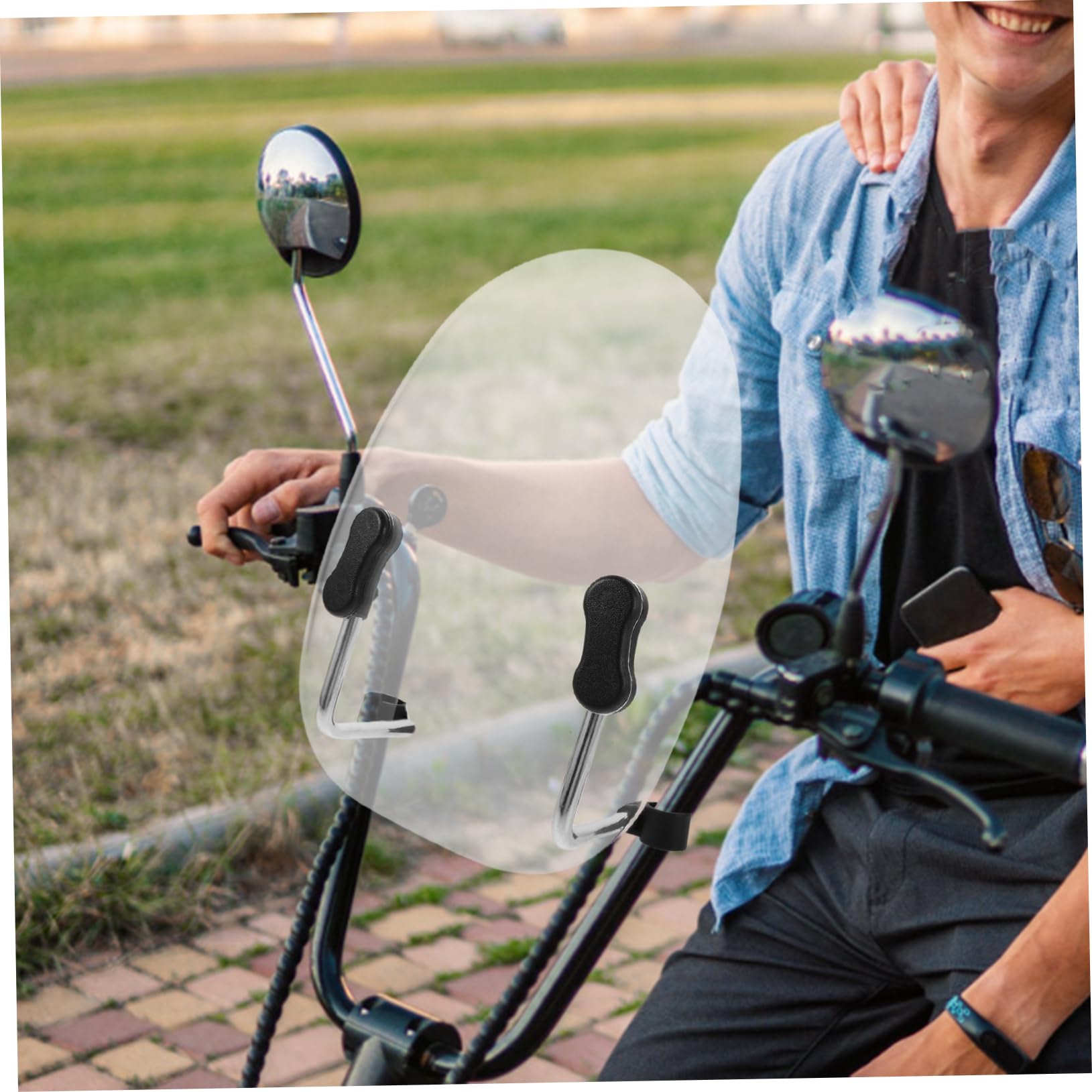 Sosoport Deflettore Antivento Anteriore per Seggiolino Ragazzo Ragazza Scooter Elettrico in Pc, Protezione Frontale per Sicurezza Migliorata, Accessorio per Passeggiate per Ragazzo Ragazza