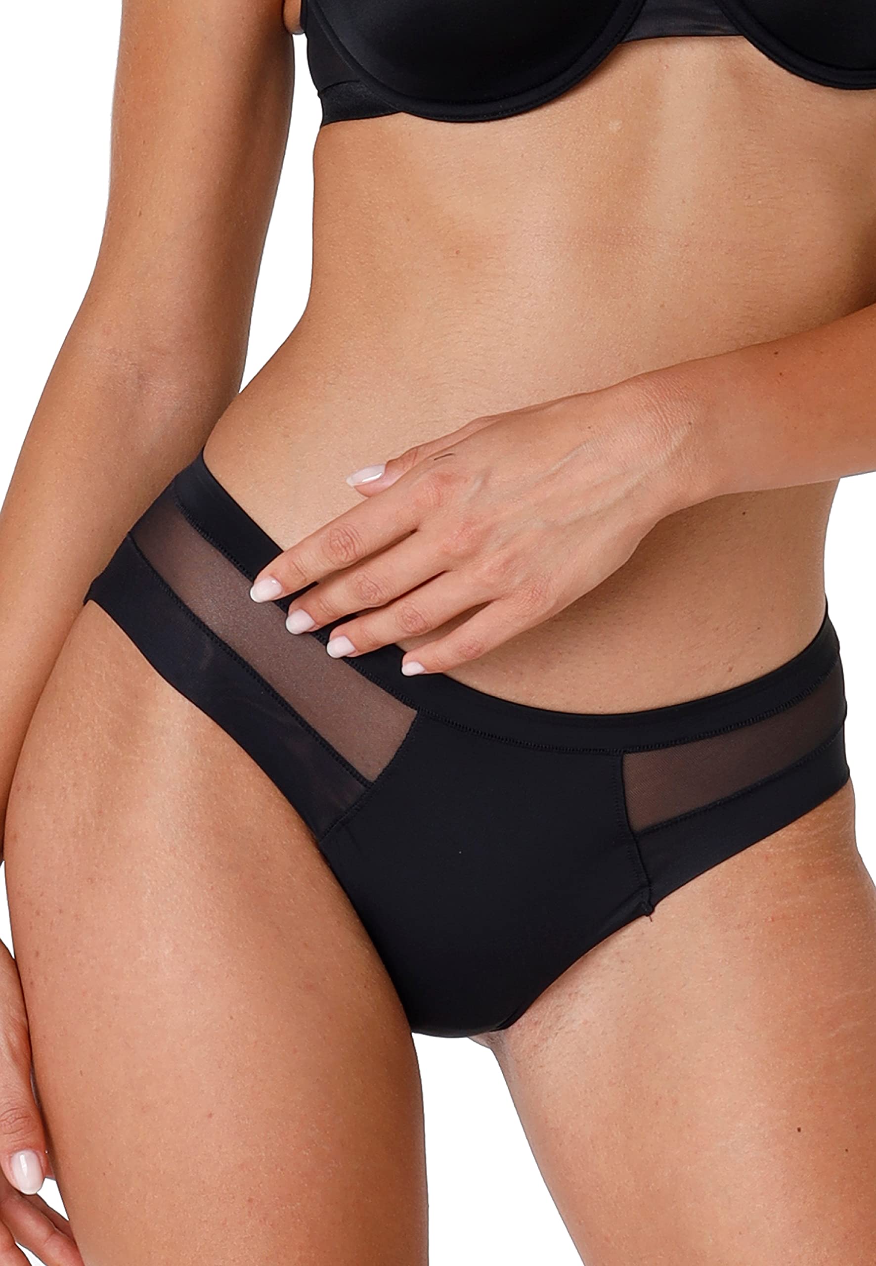 Lovable Women Slip Invisible Ultralight Underpants, Black (004-nero), Size 2 / S