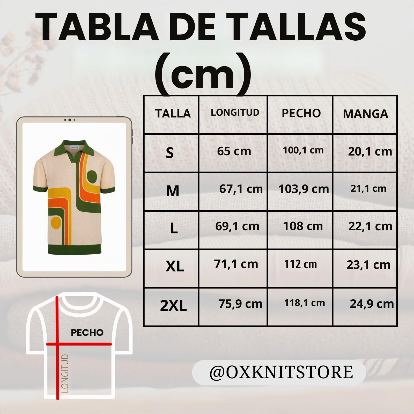 OXKnit - Polo retro para hombre de manga corta de los años 60, polo de punto informal de algodón para verano