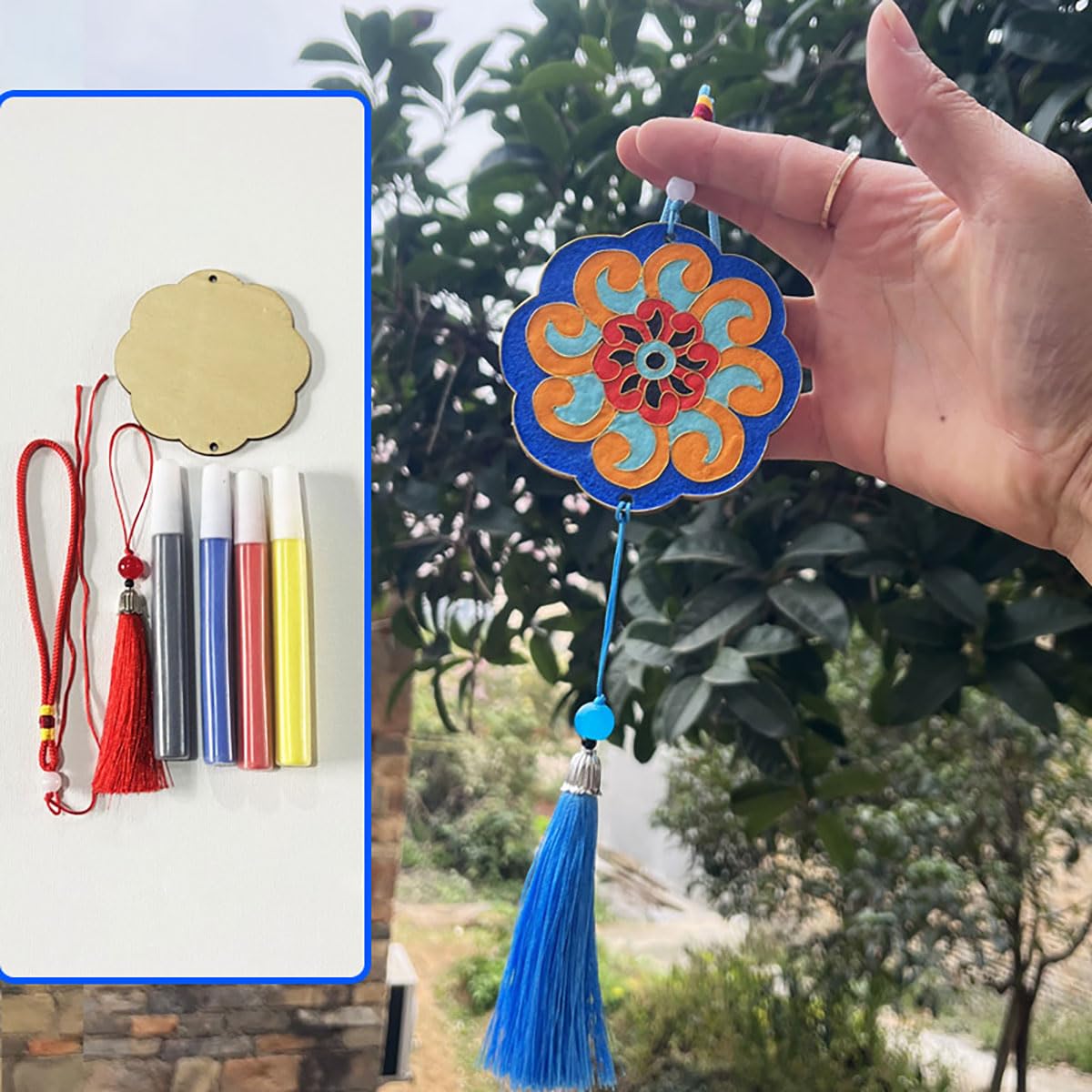 Amazon｜中国七宝エナメルアート、中国無形文化遺産、春夏