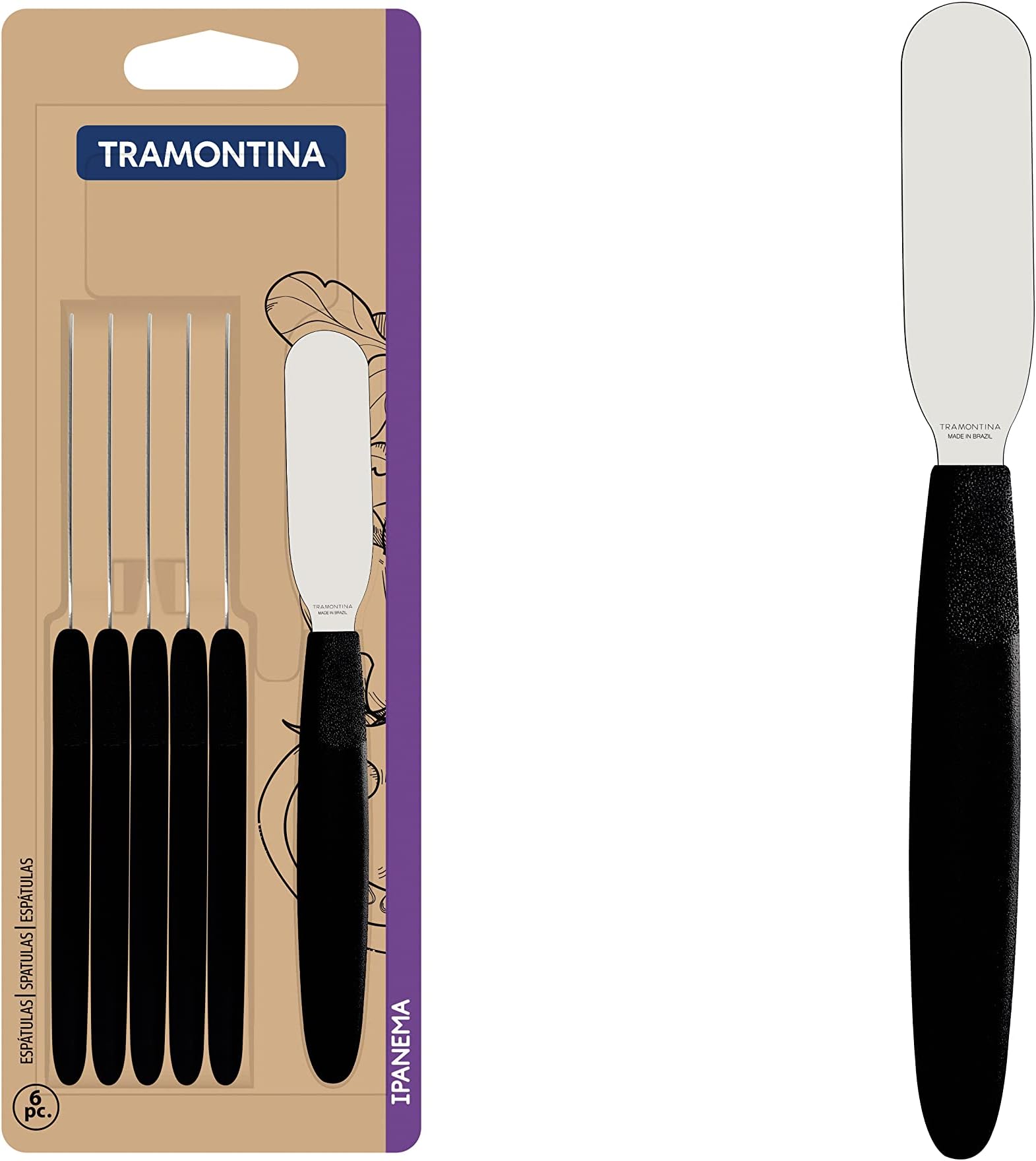 Viners Select 18.0 Stainless Steel Butter Knives, Set of 6, Silver