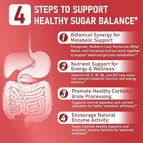 Miniatura 4 de Suplemento complejo de azúcar en sangre de 300 cápsulas blandas, ayuda a mantener niveles saludables de azúcar en la sangre, con canela, cúrcuma,