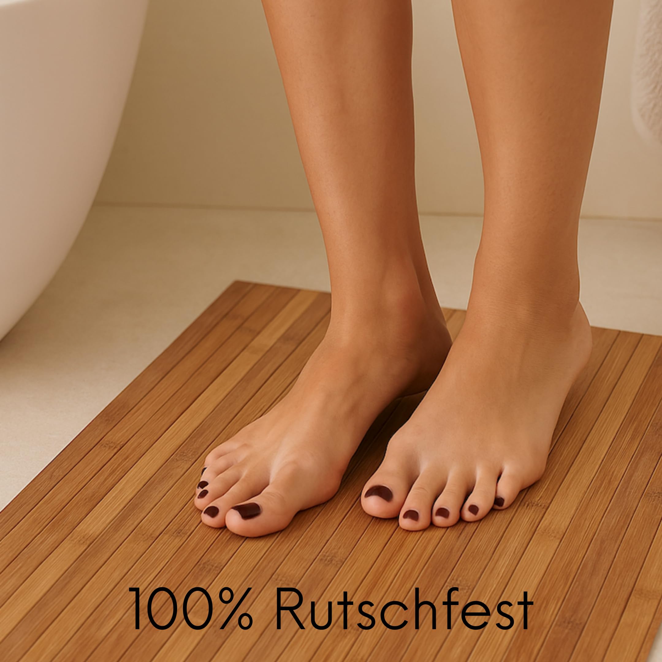 Bambus Badematte 50x80cm - Rutschfest & Natürlich Für Bad & Sauna