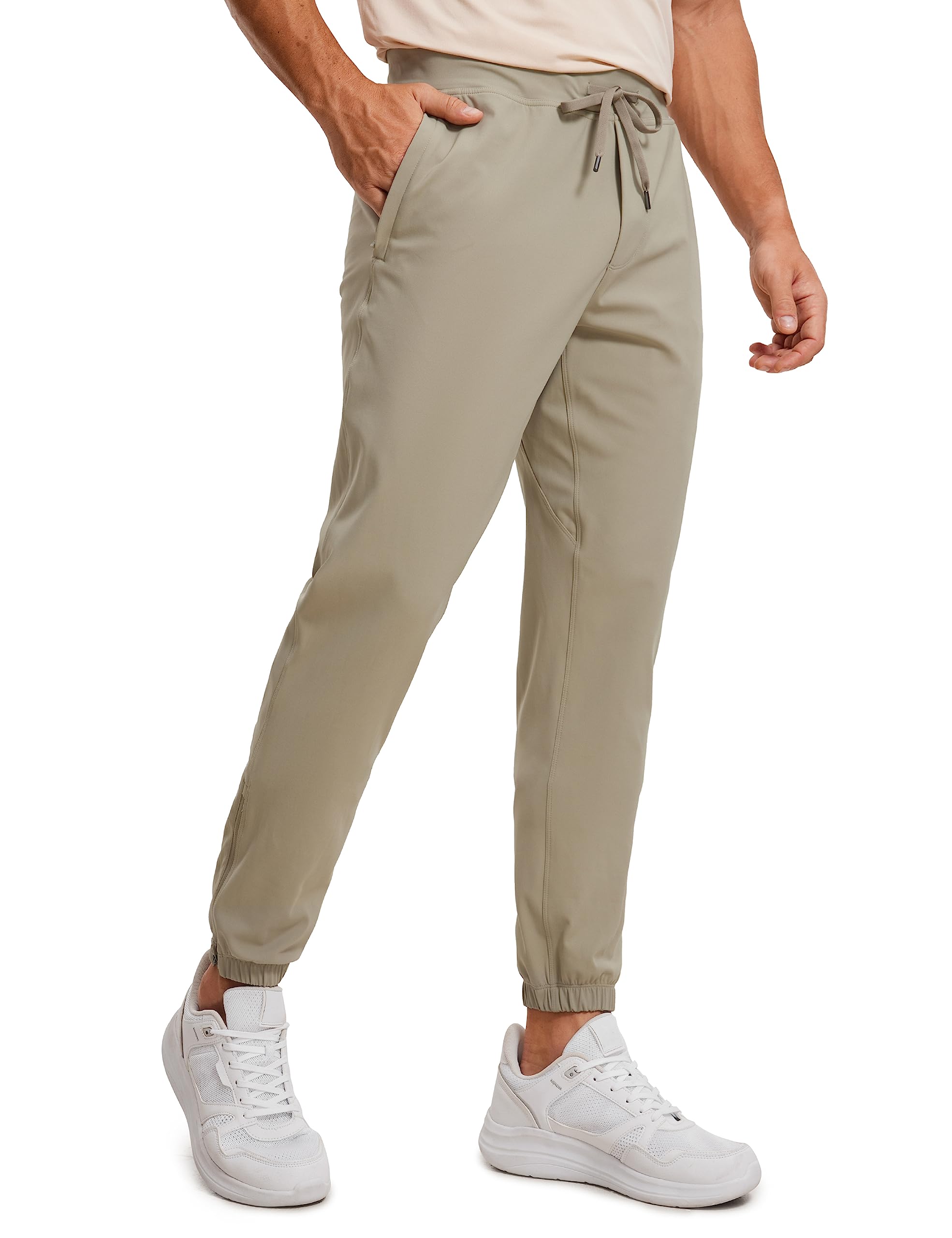 CRZ YOGA 4-Way Stretch Athletic Joggers for Men 30"/32" - Track Golf Gym Workout Hiking Pants with Pockets