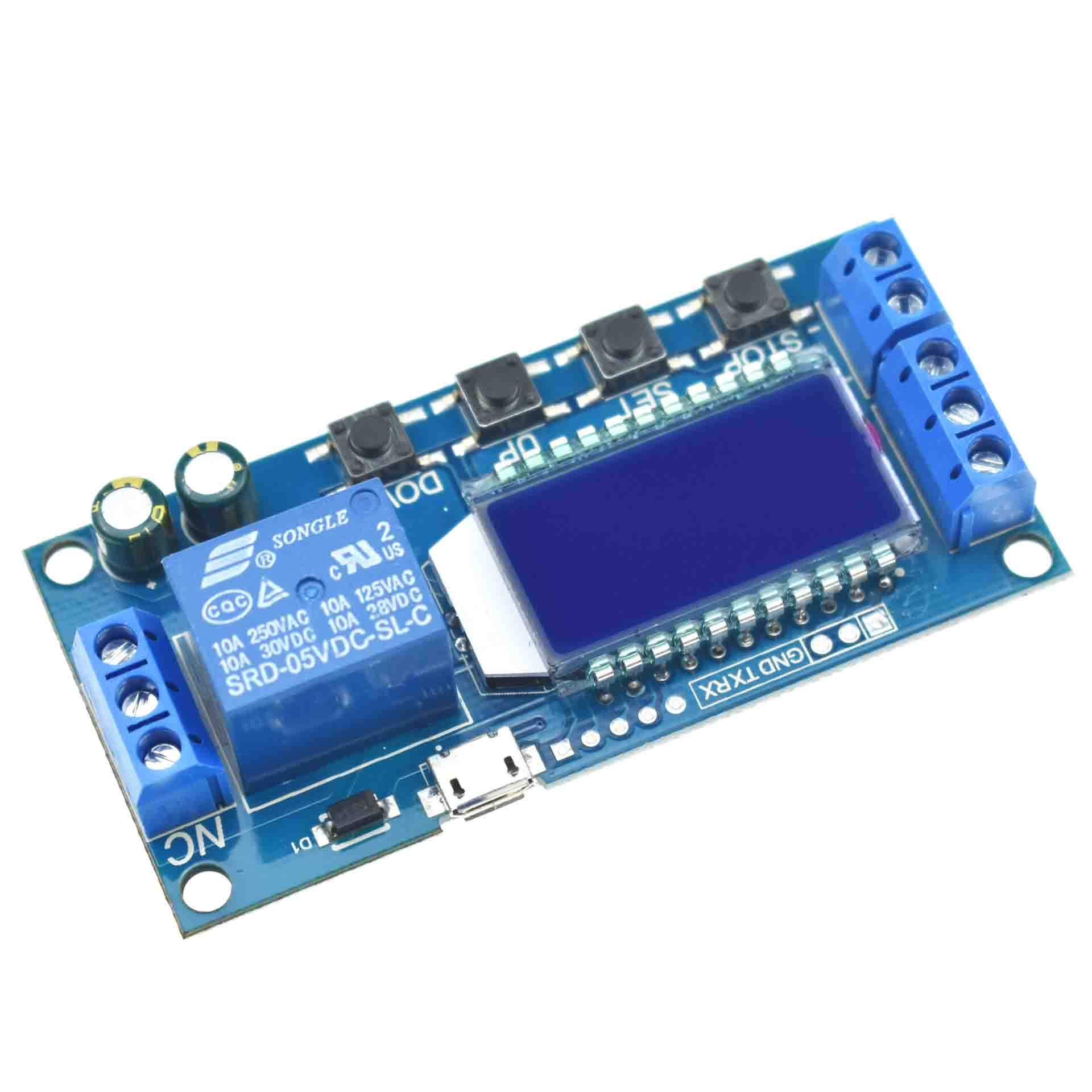 The time Relay Module 24v12V Cycle Timing Disconnection triggers The delay Switch DC AC Universal Conduction
