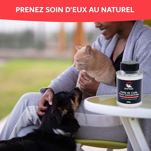 AniNat Huile de Cade Pure Concentrée 100% Naturelle - Pinceau APPLICATEUR vissé dans Le Bouchon - Soin des Pattes des Poules, Sabots Chevaux, Soles Ramollies, Dermite - Pot 200g - 5