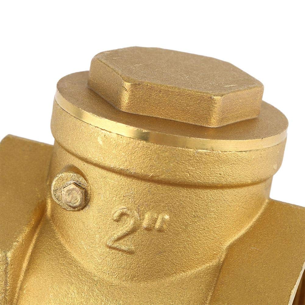 Akozon Valvole di Ritegno DN50 2 " Valvola Unidirezionale in Ottone Filettatura Femmina 232PSI Previene Riflusso di Acqua