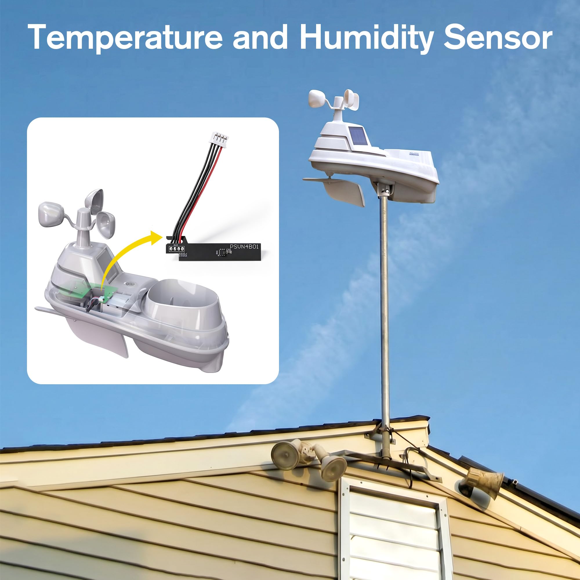Temperature Humidity Sensor Replacement for AcuRite 5-in-1 Weather Station