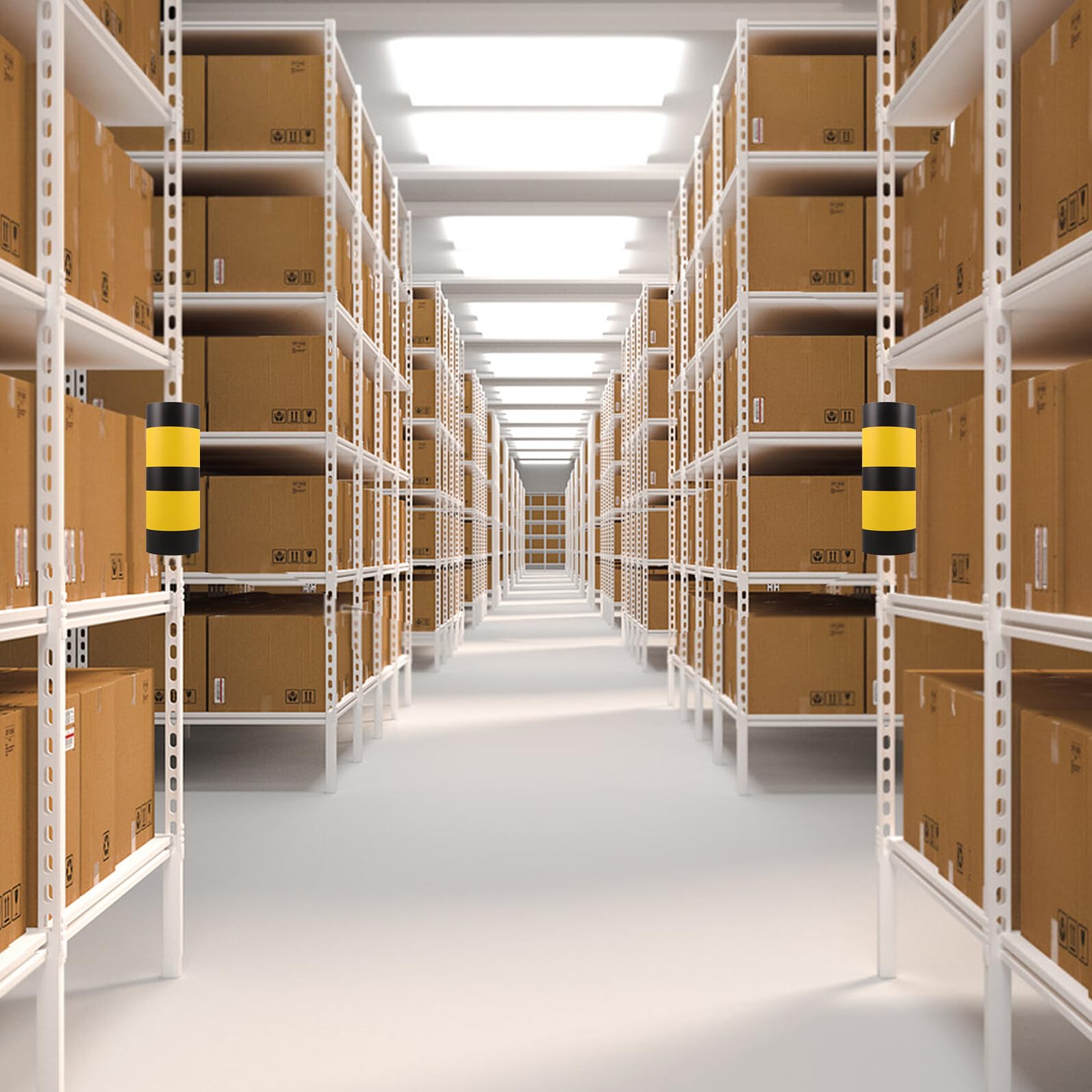 Cabilock Protector de Columnas de Almacén para Postes Protector de Esquinas de Plástico Anticolisión Cubierta de Seguridad para Estanterías Industriales Alta Visibilidad y Fácil Instalación