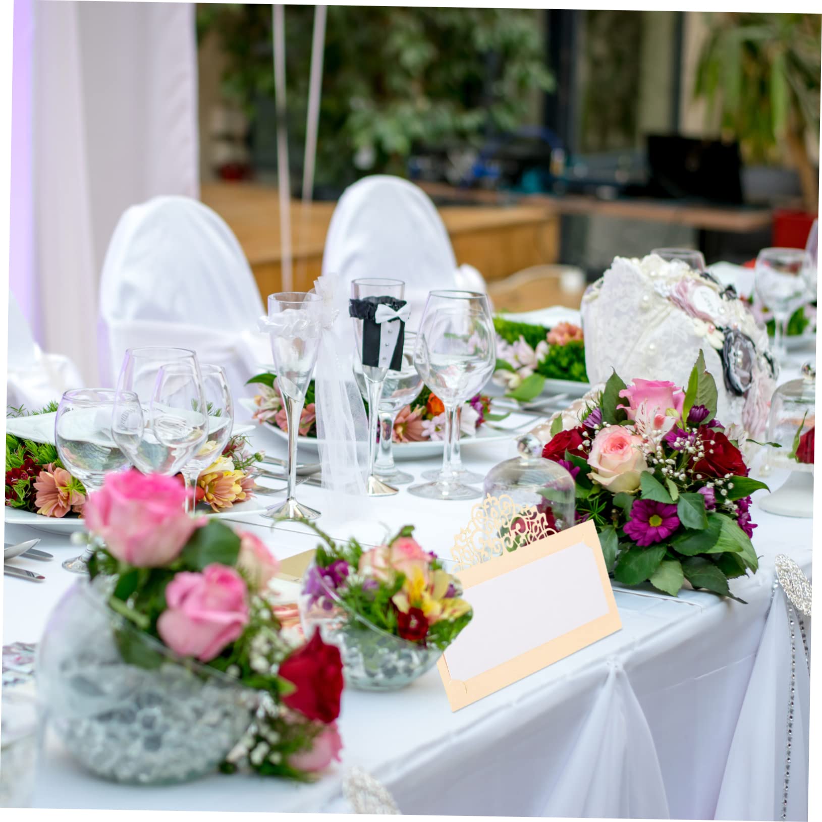NUOBESTY 150stücke Blanko Tischkarten Für Hochzeiten Und Veranstaltungen -effekt Platzkarten Beschreibbare Reservierungstafeln Für Bankette Und Feiern