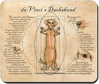 CafePress Da Vinci's Dachshund Mousepad Non-Slip Rubber Mousepad, Gaming Mouse Pad