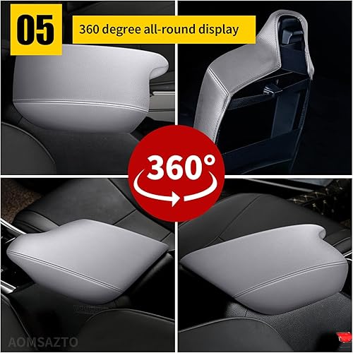 Miniatura 6 de AOMSAZTO Fundas de reposabrazos grises para Accord 2017-2013 Honda Cojín de consola central para Accord