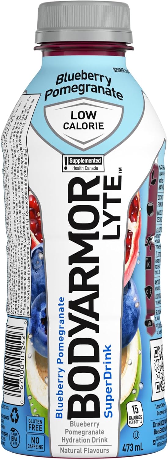 BodyArmor Lyte Blueberry Pomegranate, 473 mL Bottle, Pack of 12