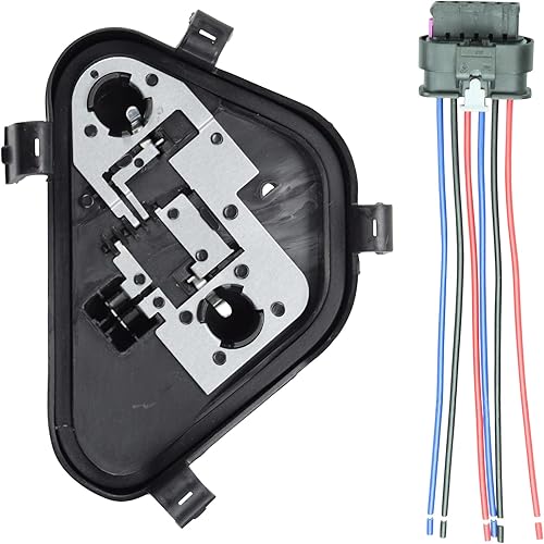 GWNOWZZET Enchufe de bombilla trasera exterior del lado izquierdo del conductor, soporte de bombilla trasera izquierda con arnés de enchufe de