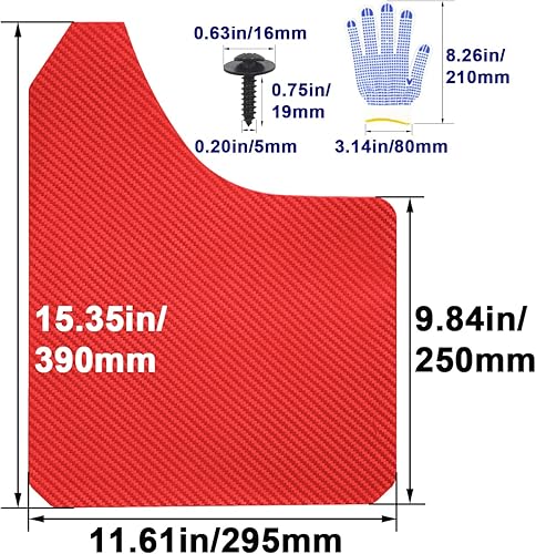 Miniatura 6 de Aletas universales para barro con efecto de fibra de carbono, protectores contra salpicaduras, guardabarros, guardabarros, guardabarros,